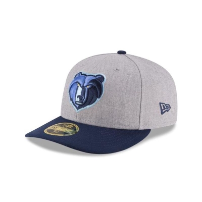 Grey Memphis Grizzlies Hat - New Era NBA Heather Low Profile 59FIFTY Fitted Caps USA8642351